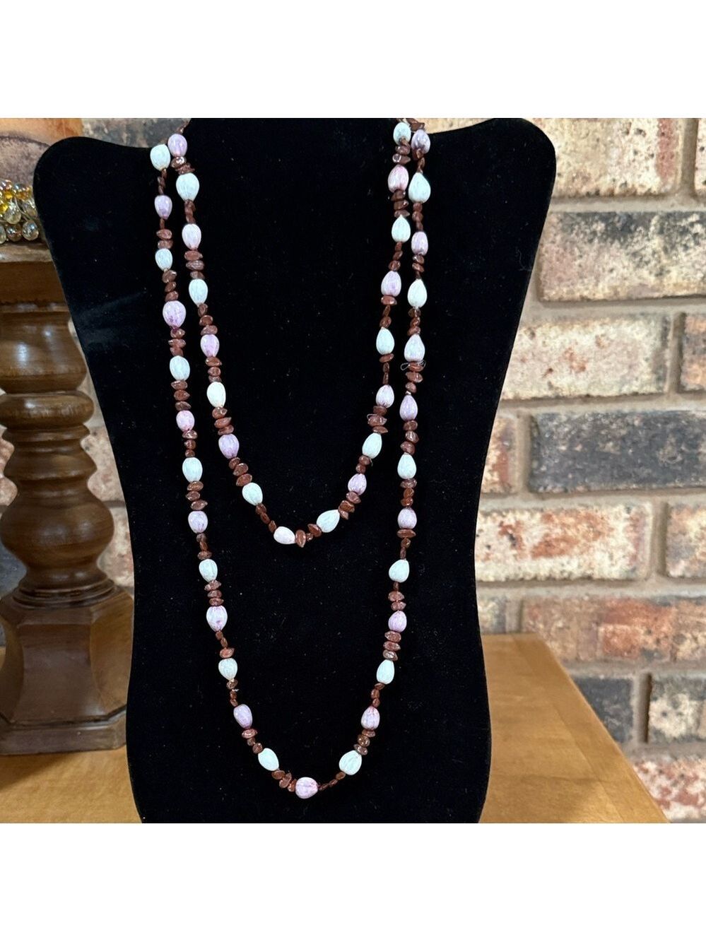 Hawaiian Koa seeds and teardrop job's tears necklace